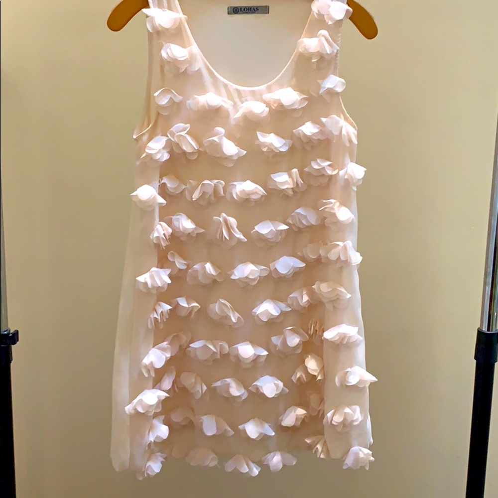 Cream cocktail dress